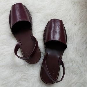 Goya Mens Leather Sandals Strappy Plum EU 41 44